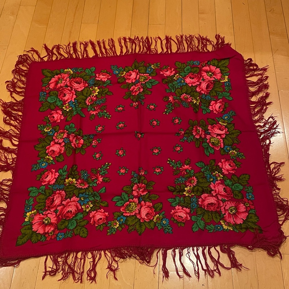 Vintage wool shawl